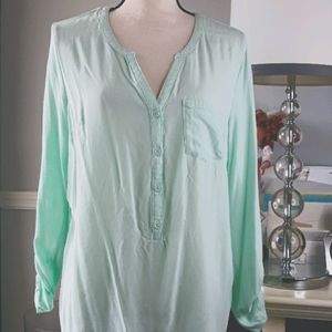 Merona light green long sleeve Blouse